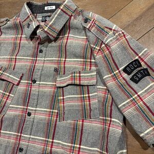 Rocksmith plaid button-up shirt for men, size L